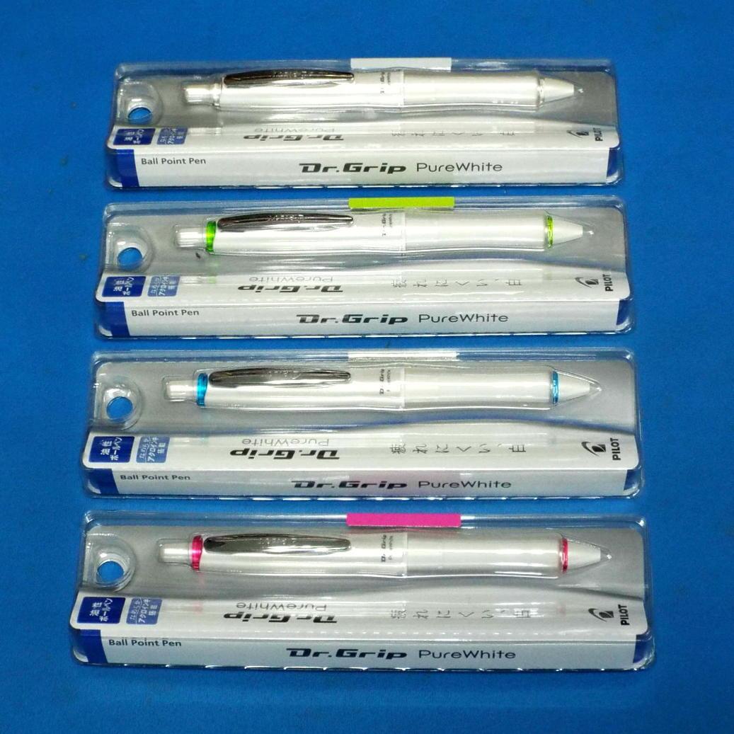 未開封 ドクターグリップ ボールペン ピュアホワイト 全4種 ピンク ブルー他