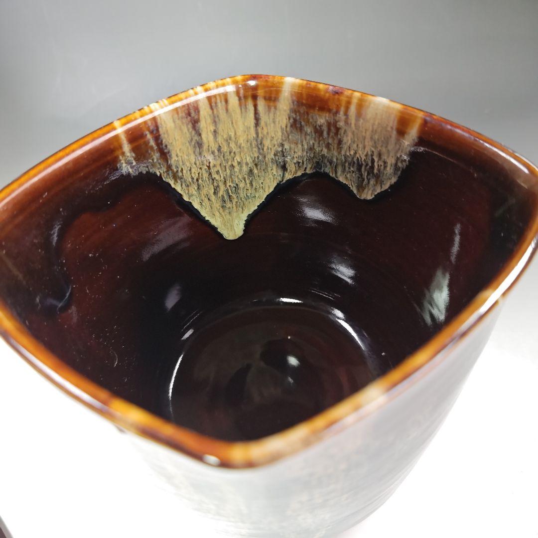 イ695 水指『翠峰造』『大徳寺　藤井誡堂　銘　雲◯　極箱』『高取菱形　塗蓋　』