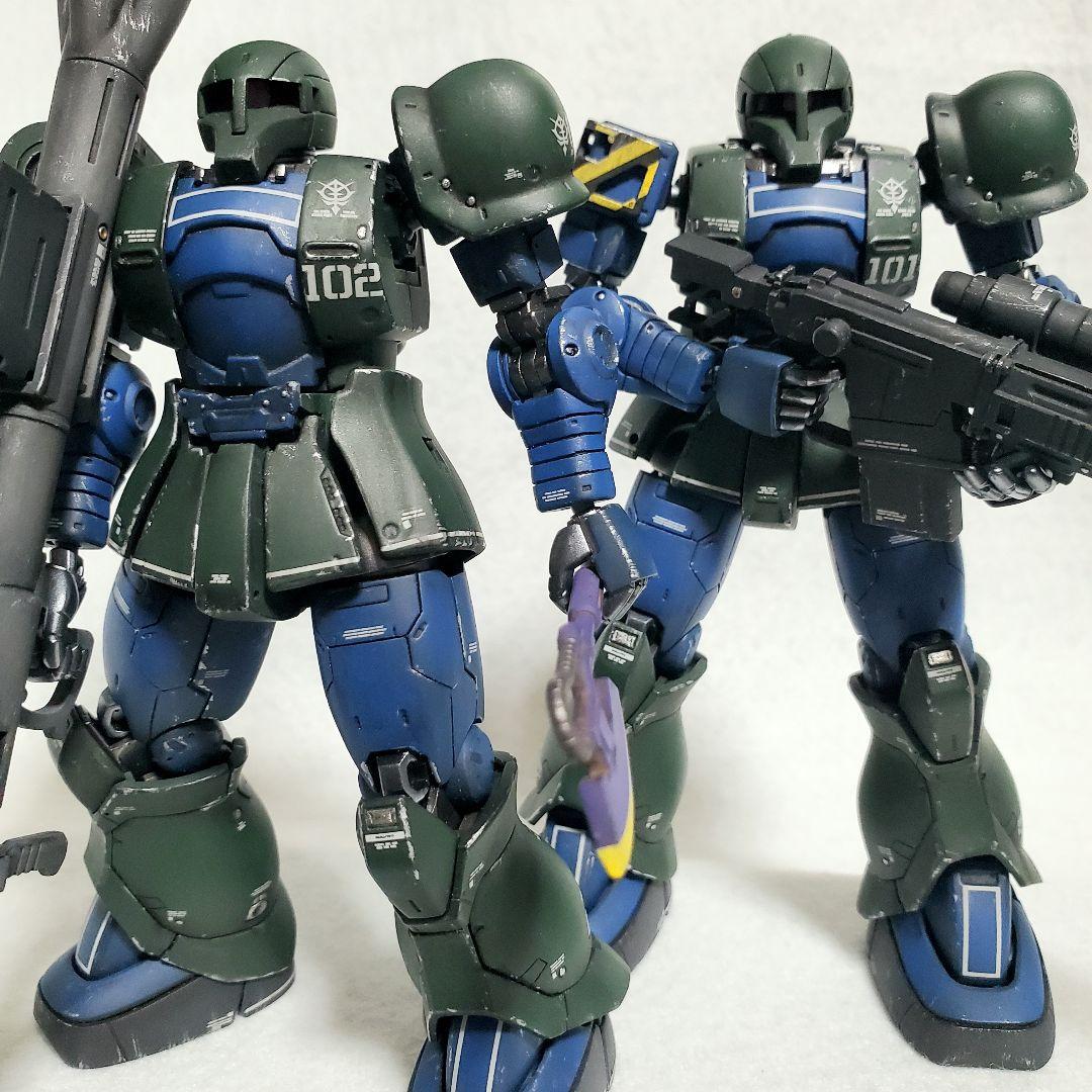 全塗装 完成品 ＨＧ 1/144 ザクI デニム／スレンダー2機セット