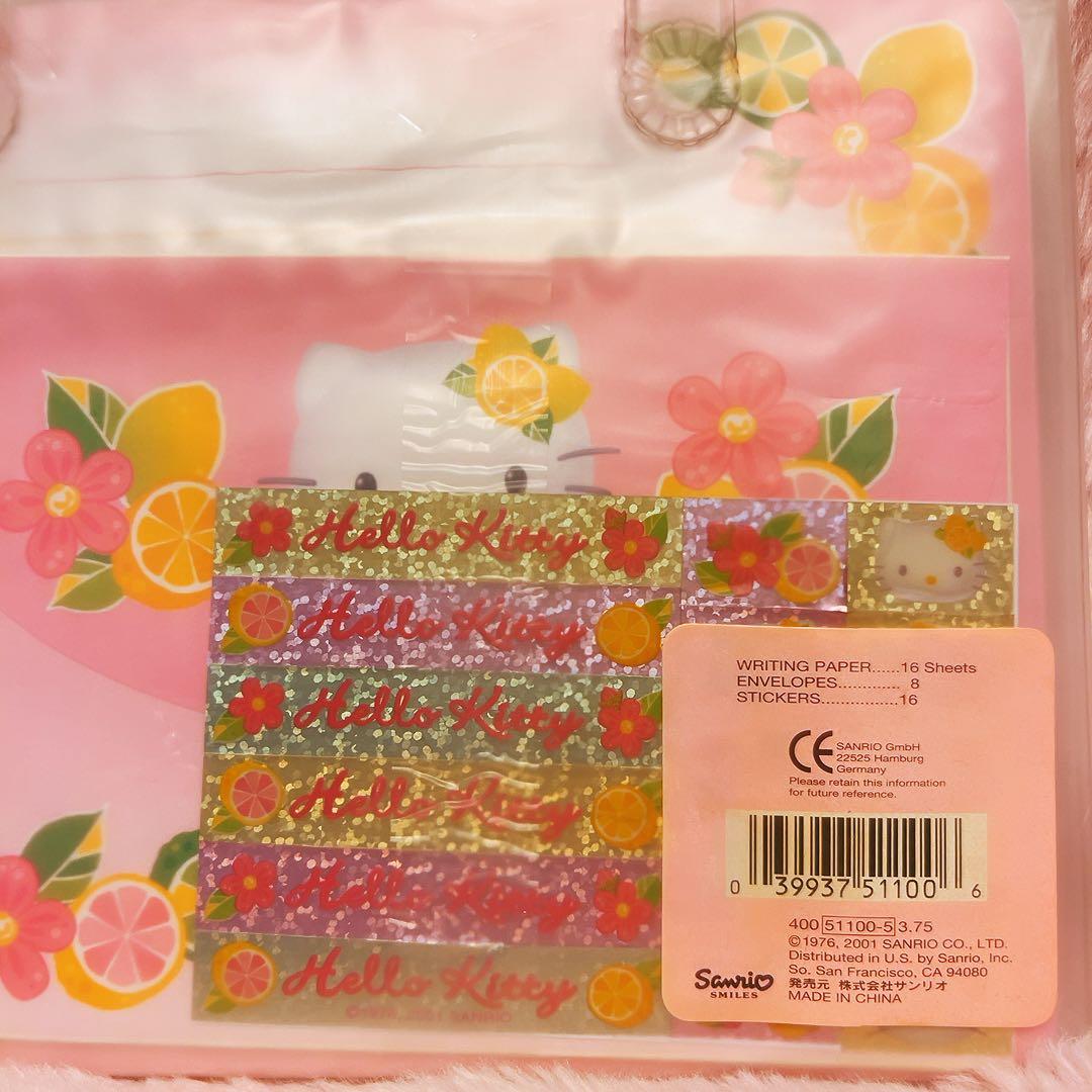 希少レア　ハローキティ　USA フルーツ　レターセット　メモ　2001 サンリオ