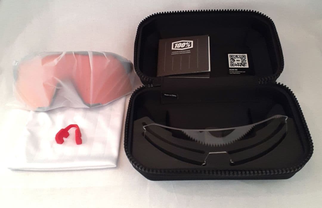 100% S3 ガンメタル レッド ワンハンドレッド サングラス