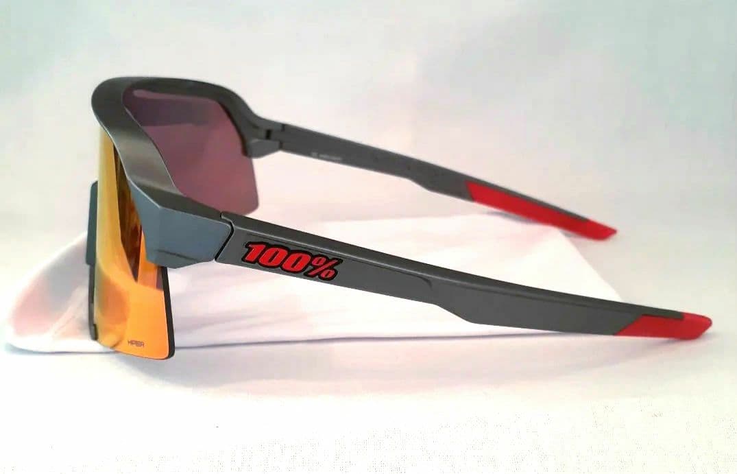 100% S3 ガンメタル レッド ワンハンドレッド サングラス