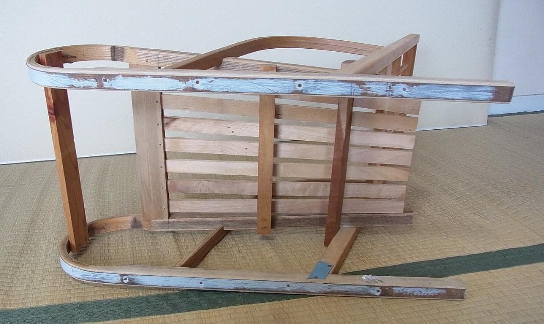 木製　そり　昭和　ディスプレイ　雪遊び