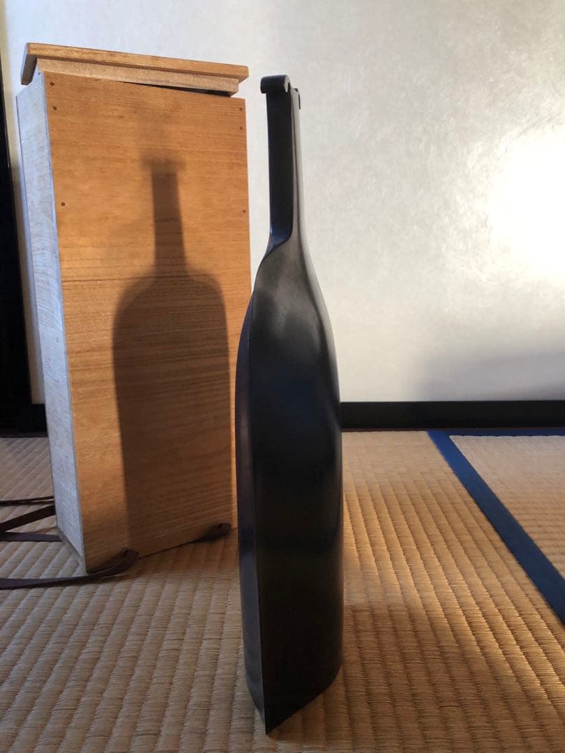 鋳銅　一輪挿し　『華』峰一作　共箱入