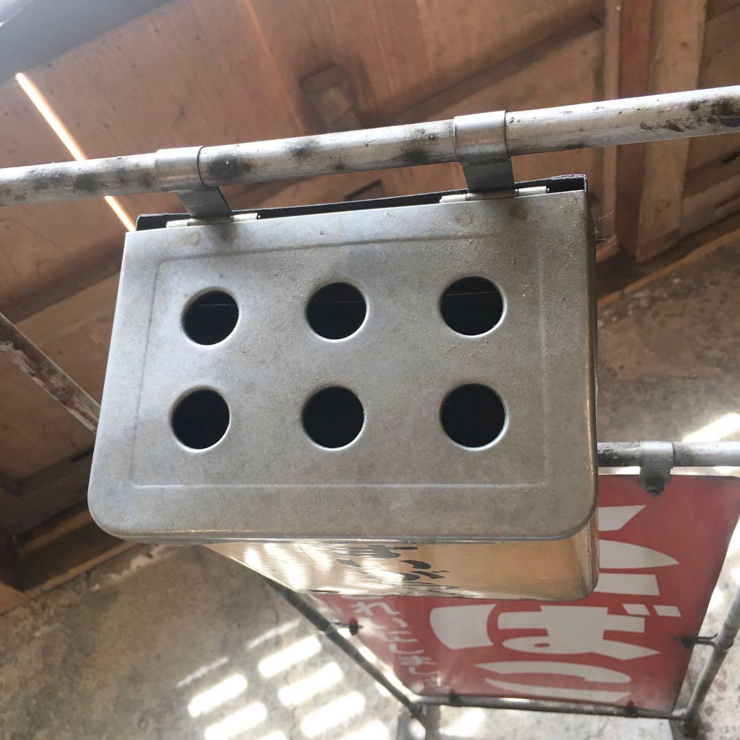 ☆両面/レトロ☆たばこ 琺瑯看板 灰皿 吸殻入れ タバコ 煙草 立て看板