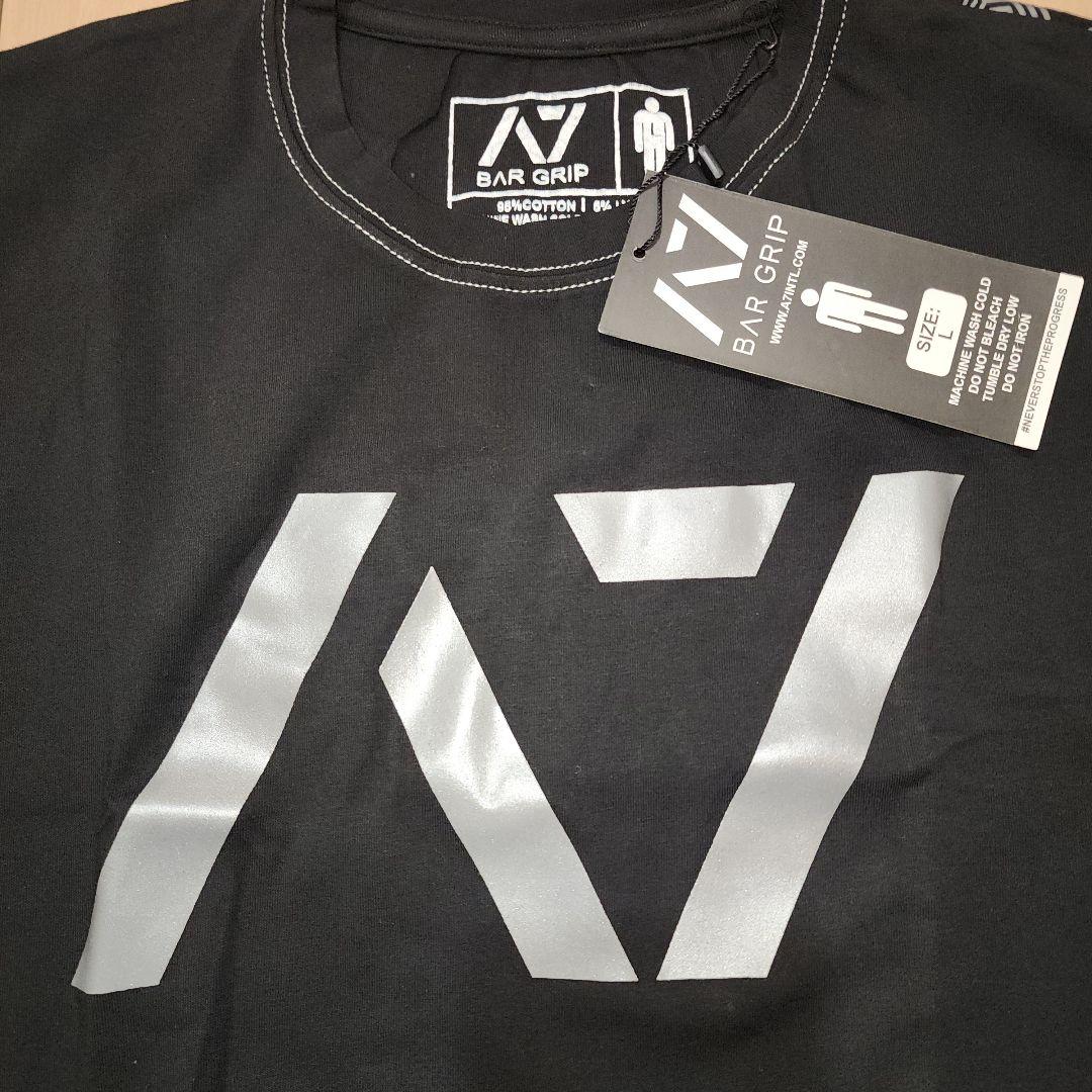 A7 BAR GRIP Tシャツ 黒×銀 Lサイズ