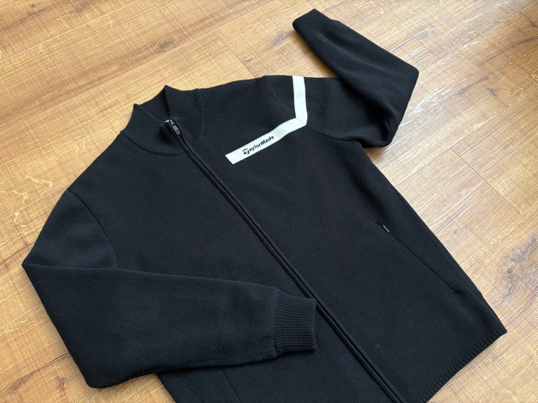 TaylorMade ブラック　ジップアップニットゴルフジャケット