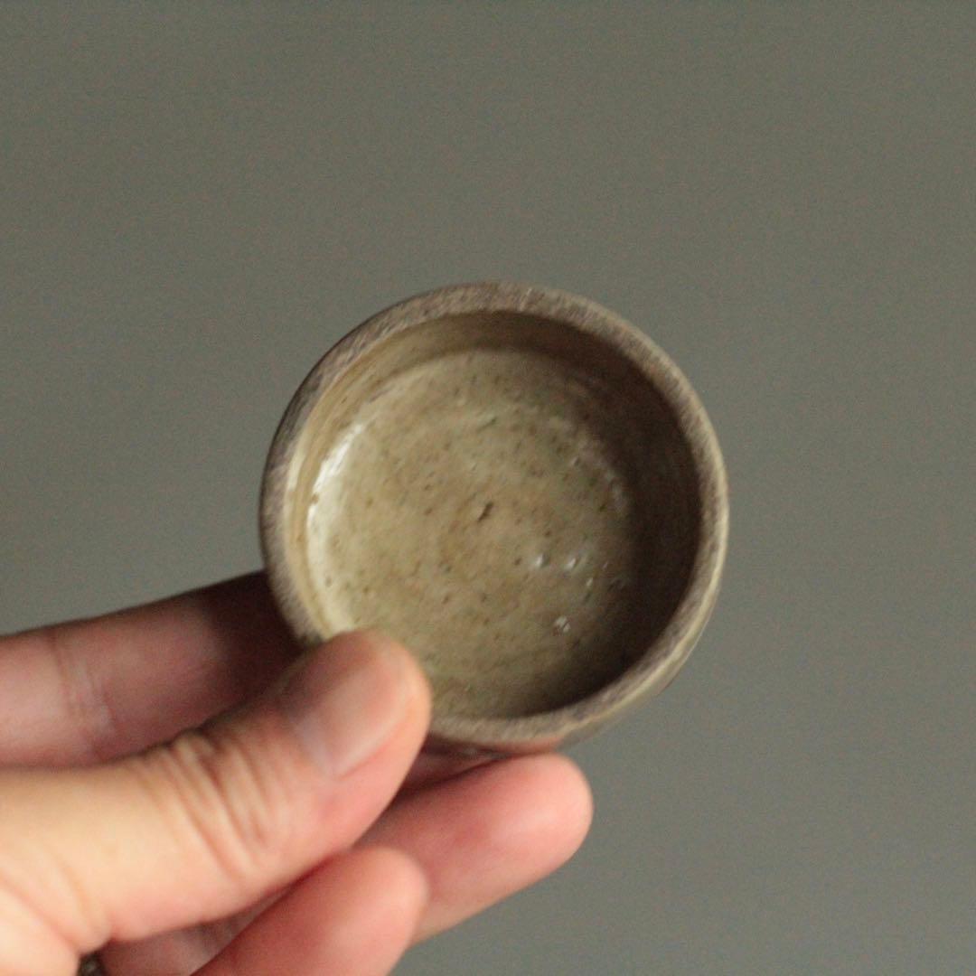 瀬戸灰釉 半筒 盃 酒器 ぐい呑み 古美術 古道具 アンティーク