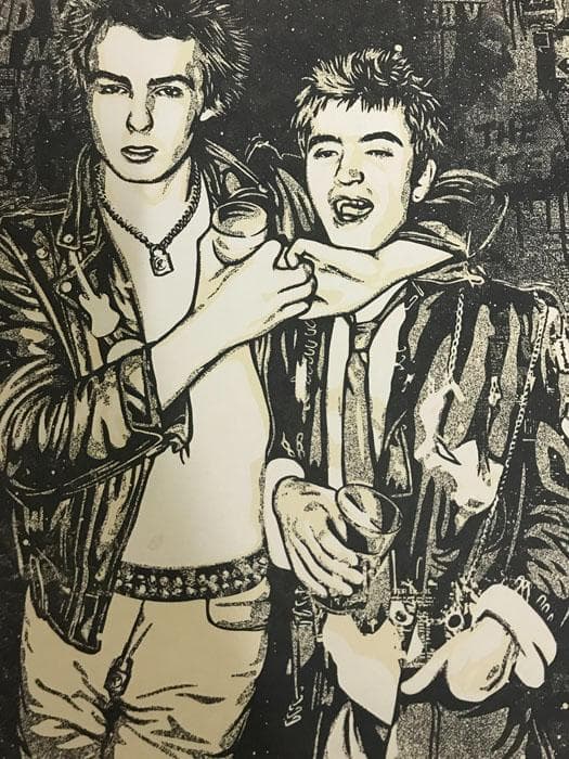 額装済/シド・ヴィシャス(Sid Vicious)Sid choking