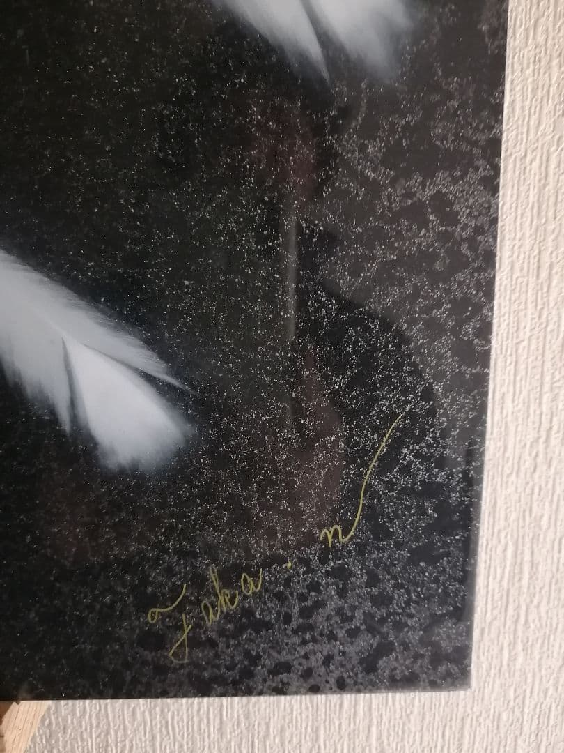 画家　西風　鷹　白孔雀　【原画】　オリジナル　スプレーガン　エアブラシ画