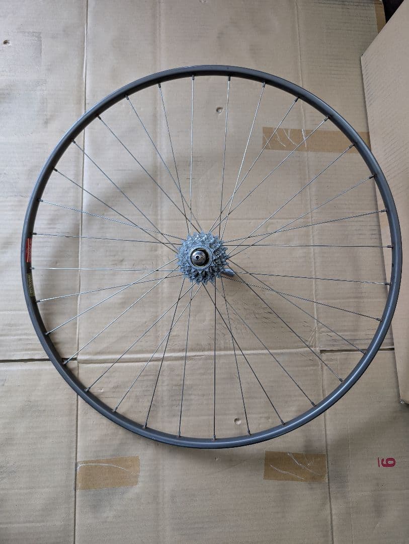 ロードバイク/チューブラータイヤ用ビンテージＡＲＡＹＡ赤ラベルホイール前後セット