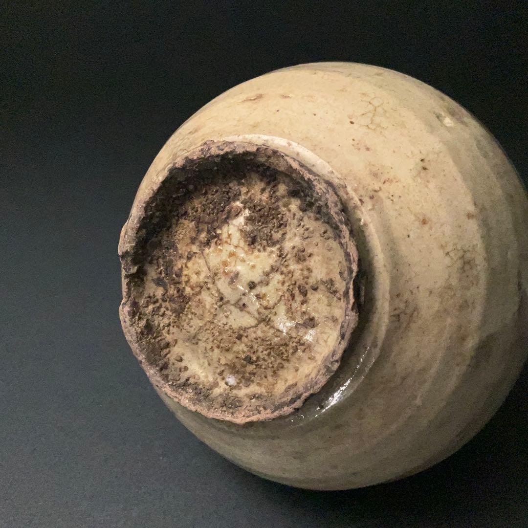 朝鮮美術　李朝　徳利　草花文　丸瓶　骨董　R1407K3