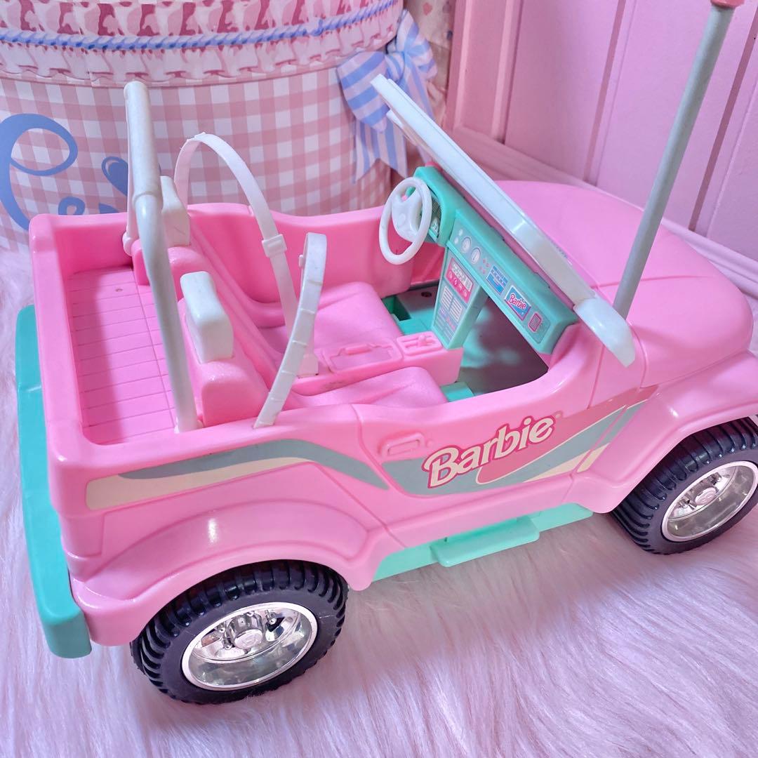 ビンテージ　バービー　ピンク　ジープ　リモコン　カー　車　jeep ドール　人形