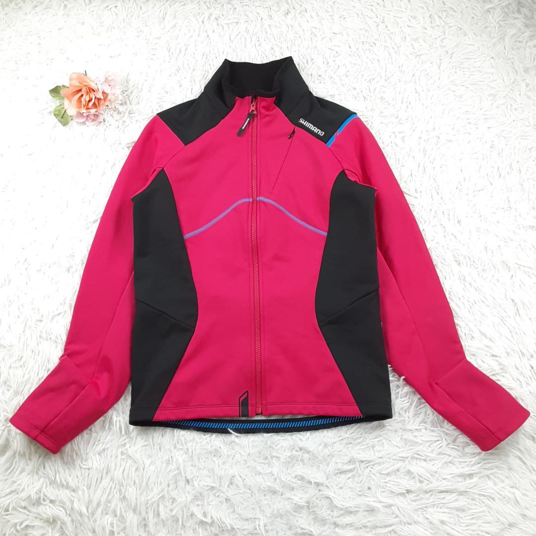 美品◎シマノ パールイズミ サイクリングウェアセットアップ ピンク ネイビー