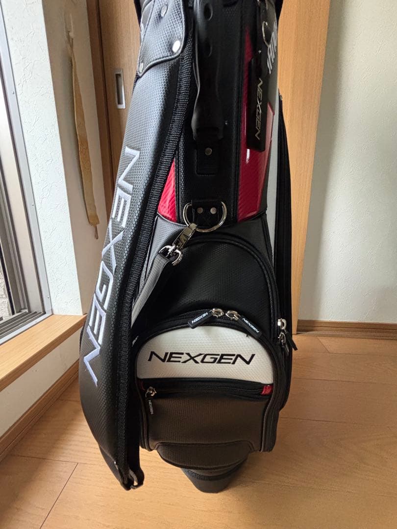NEXGEN キャディバッグ ホワイト/ブラック/レッド