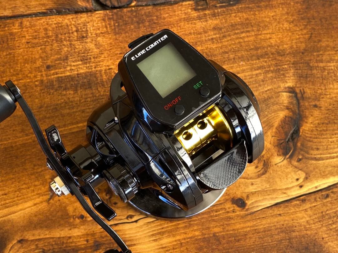 ジギングロッド　デジタルカウンター付きリール　イカメタル　タイラバ　左ハンドル