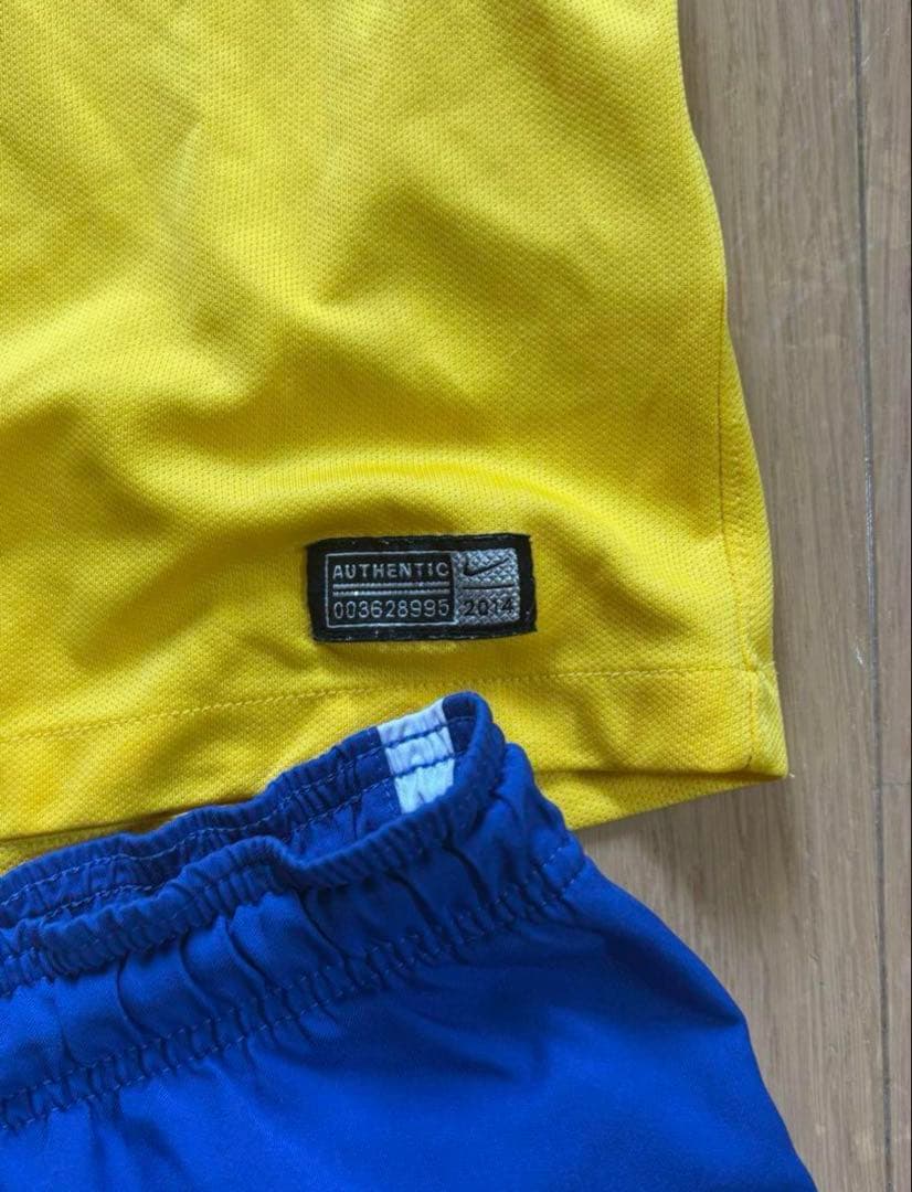 レア 2014w杯ブラジル代表ゲームシャツ＆ズボンauthenticCBF