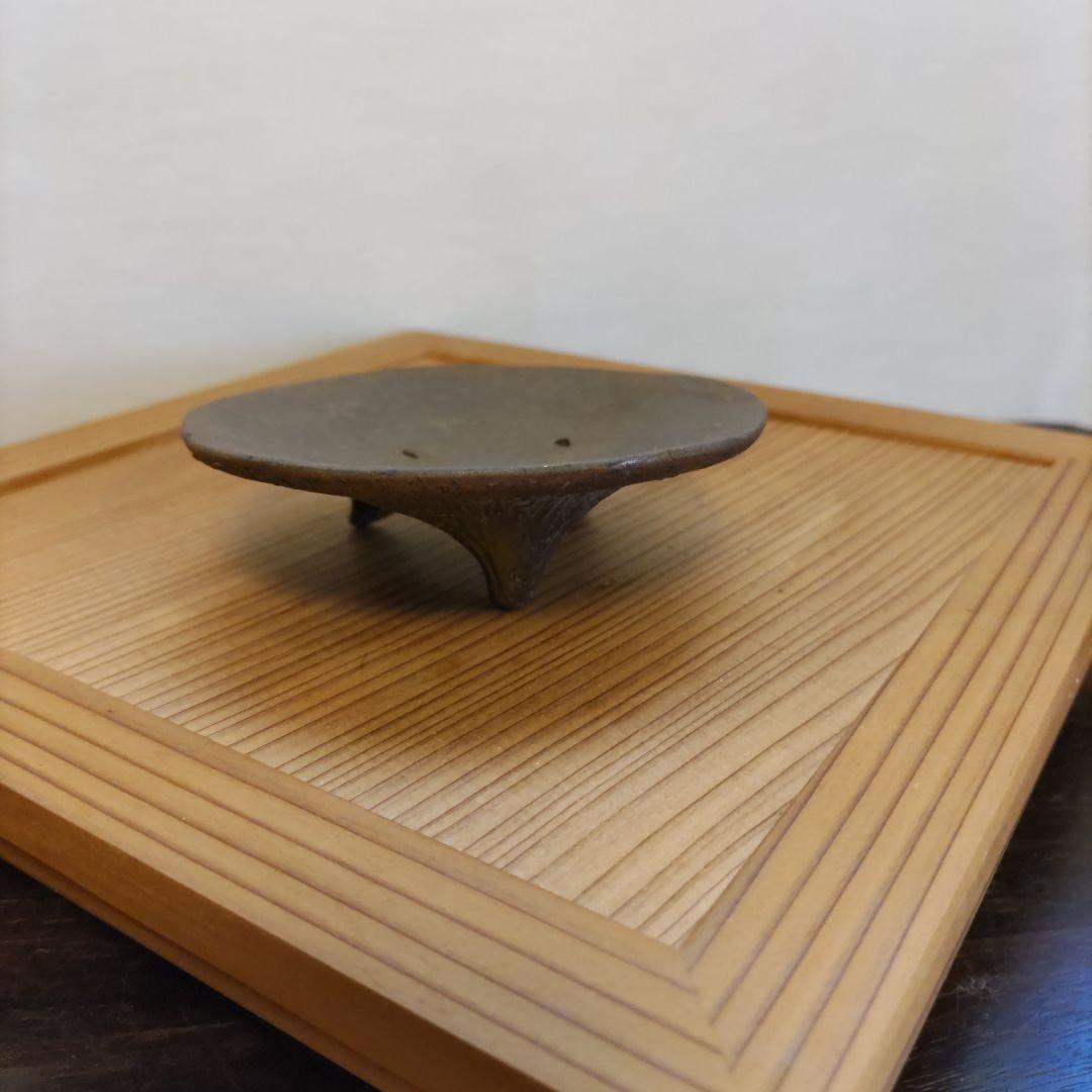盆栽鉢 、植木鉢、名工丸山堂（松本重信）南蛮風真焼 狸面形絞出、急須の蓋、平鉢