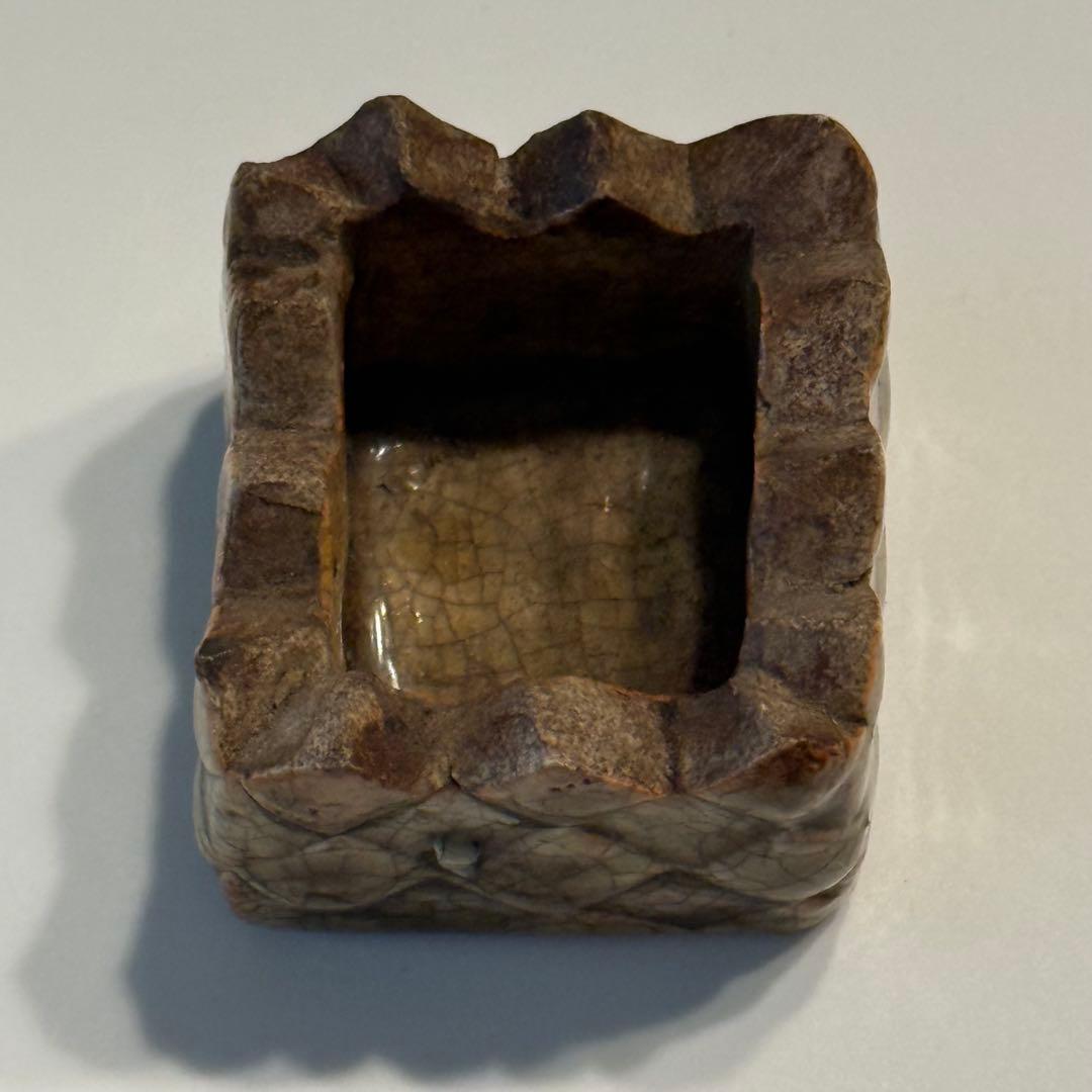 茶山★盆栽鉢★植木鉢★陶芸★園芸★盆栽★落款★裏印★骨董品★品野茶山★浅井要四郎