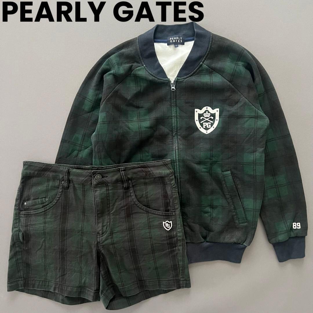 PEARLY GATES パーリーゲイツ　セットアップ　チェック　レディース　M