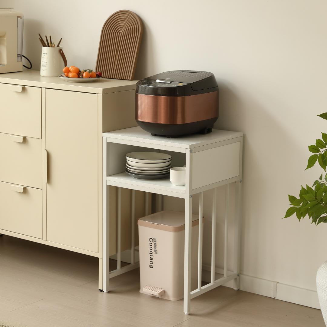 迅速発送！超人気水槽台　二段収納棚　アジャスター付き　収納ラック　WHITE