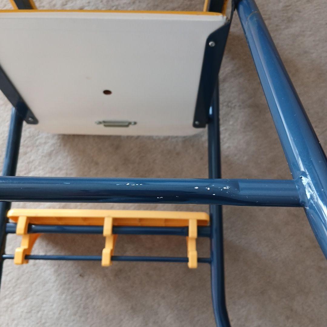 ベビーチェア 子供椅子 ハイチェア 家具 ビニール 黄色 ポップ 昭和 レトロ