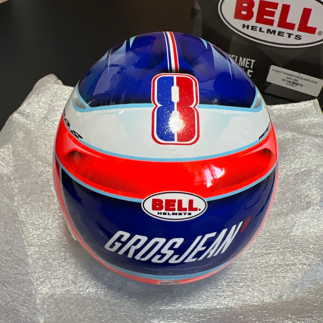 HAAS F1 ロマングロージャン 1/2ヘルメット　オートグラフ入り。