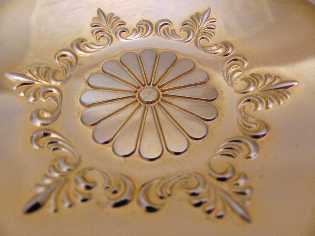 天皇御即位五十年・慶祝・金盃・24K-GP