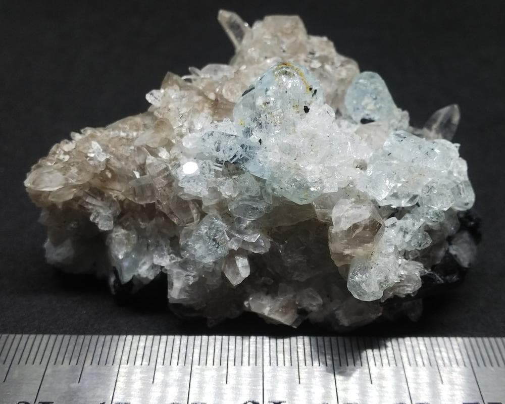 334 宝石質 クラスター アクアマリン スモーキークォーツ トルマリン