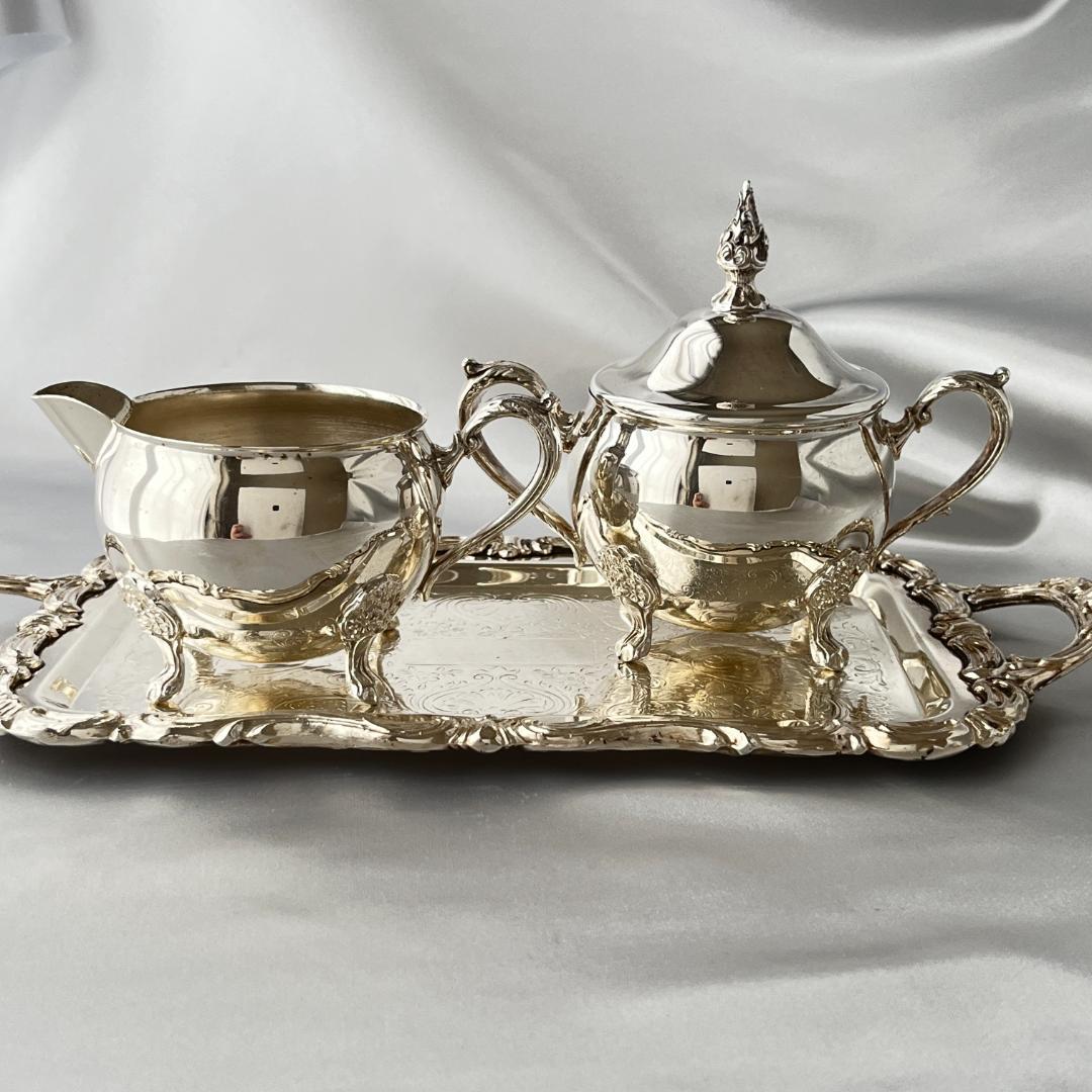 【Viners】 ミルクジャグ / シュガーポット 【シルバープレート】