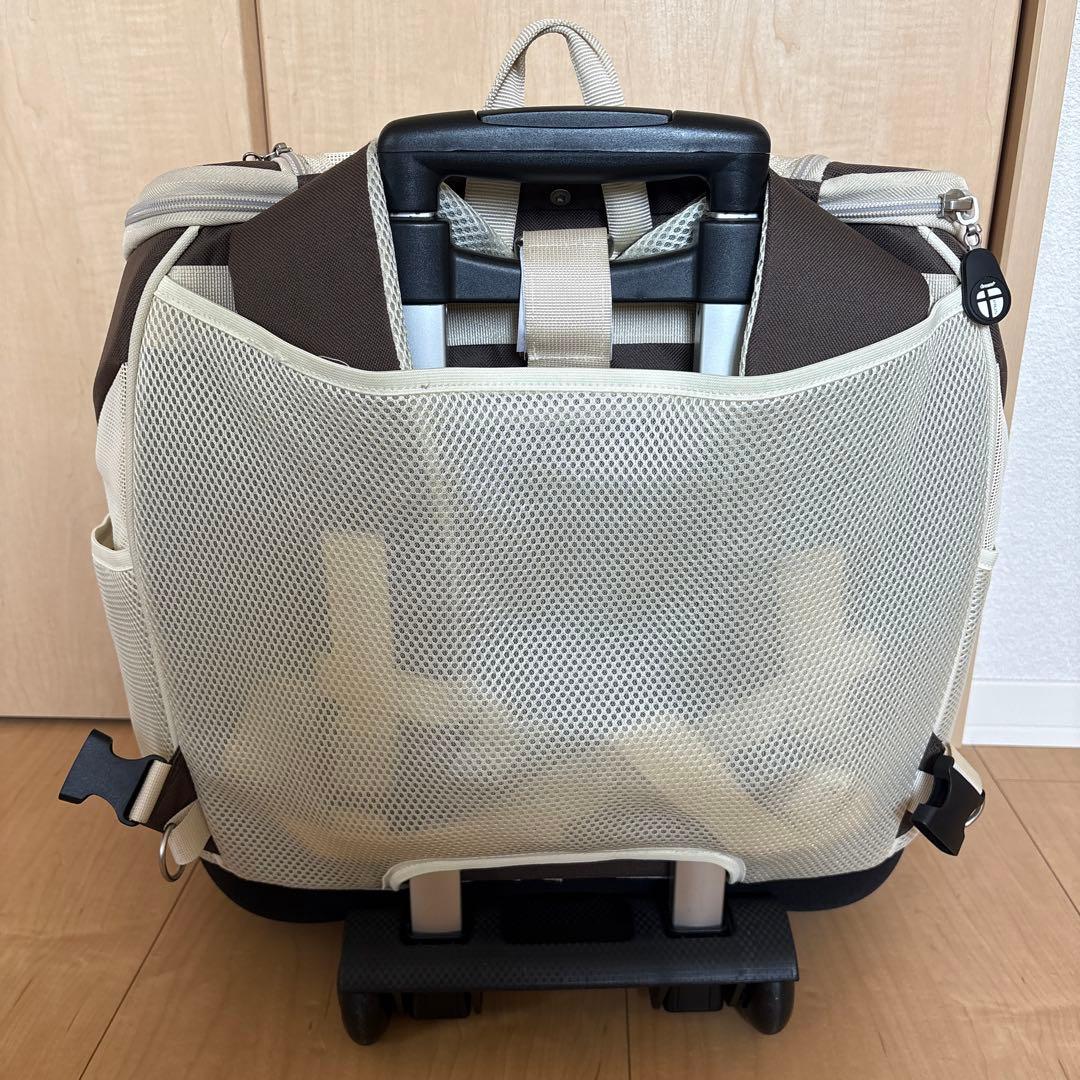 Daisuki リュック型キャリー LLトロリー付き (ブラウン）ペット　犬猫