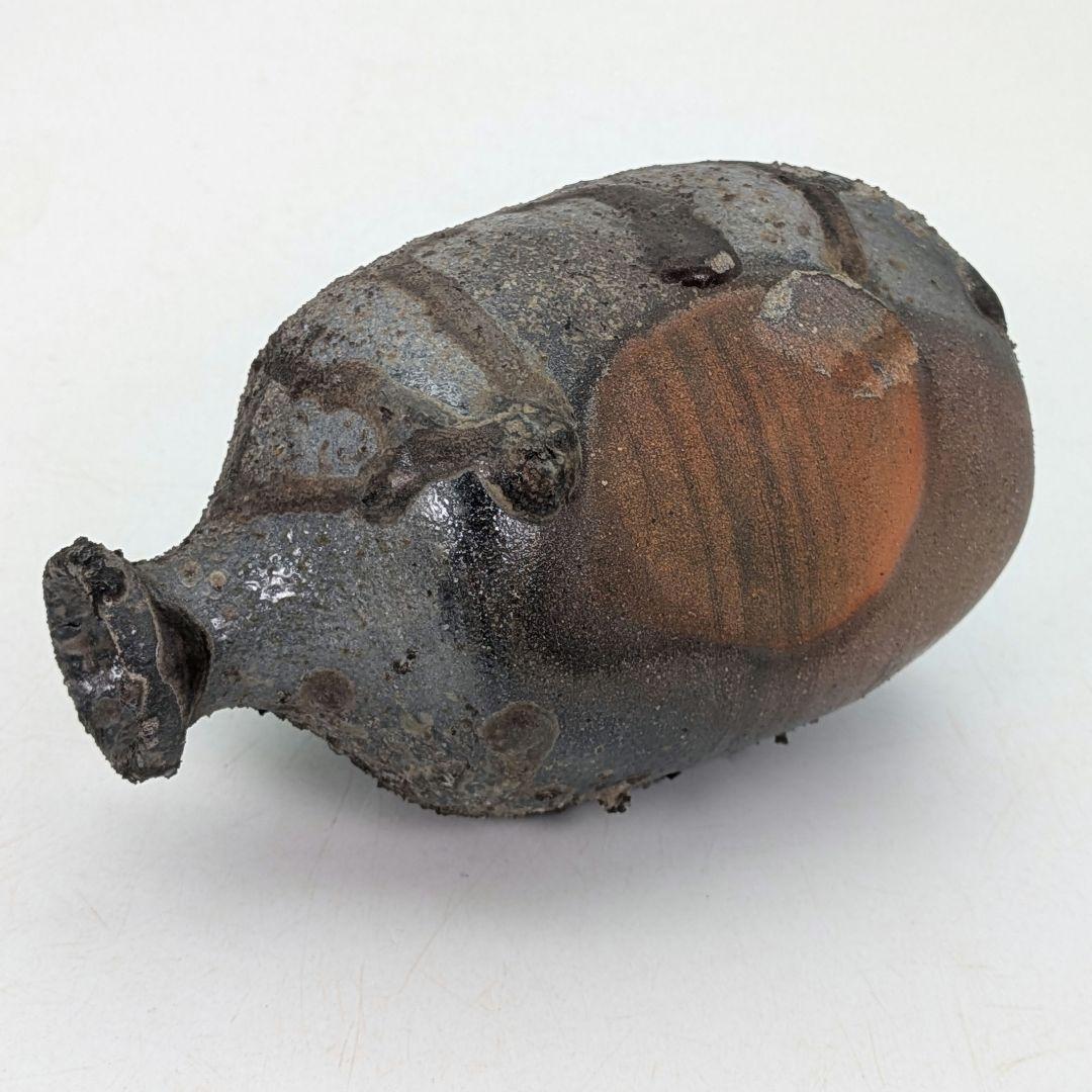 難波正己 備前焼 窯変徳利 共箱栞 酒器 食器 とっくり 一輪挿し花入 花器