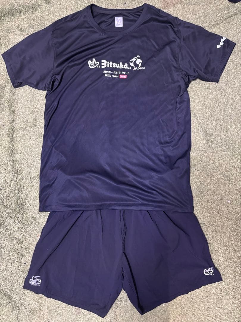 CHUMS×3itsuka(チャムス×ミツカ)ランニングTシャツ、ショーツセット
