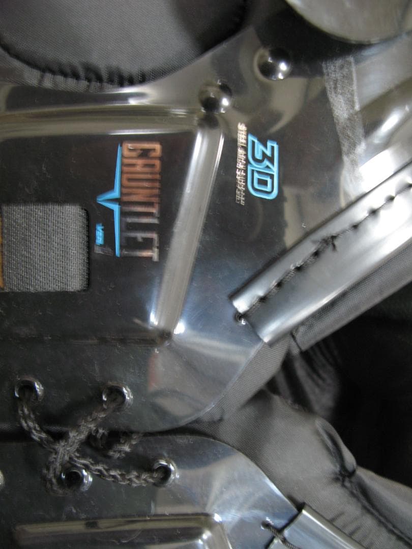 CHAMPRO Gauntlet 1 フットボールショルダーパッド、L、ブラック