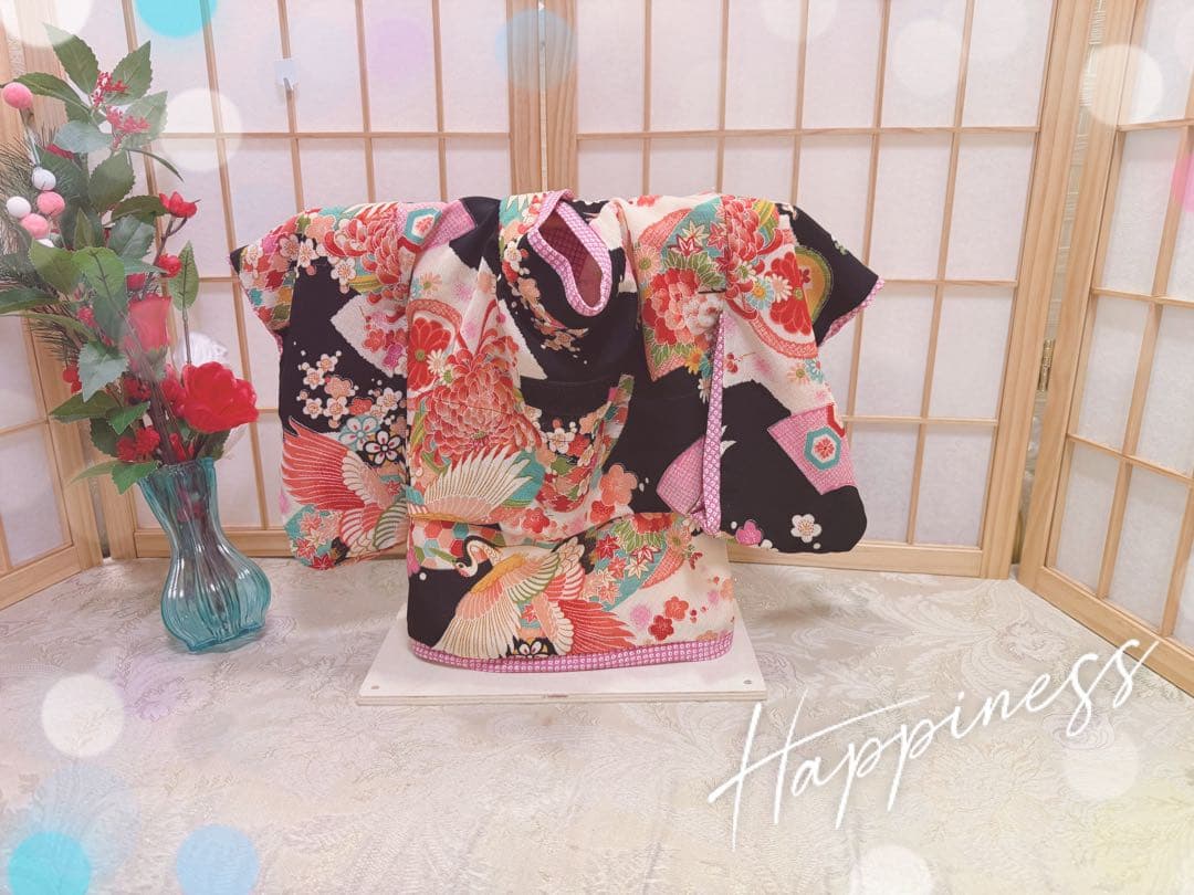 B455.pon2pan2☆犬オーダーお着物☆犬お着物☆犬お引き摺りお着物