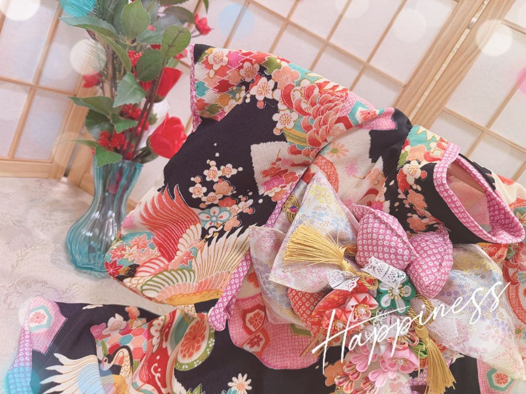 B455.pon2pan2☆犬オーダーお着物☆犬お着物☆犬お引き摺りお着物