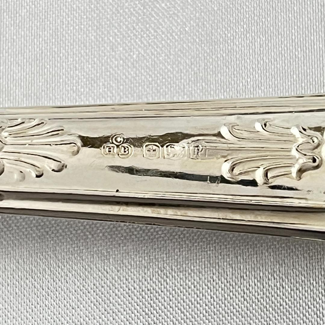 【C H Beatson】【純銀ハンドル】キングスパターン ベリースプーン