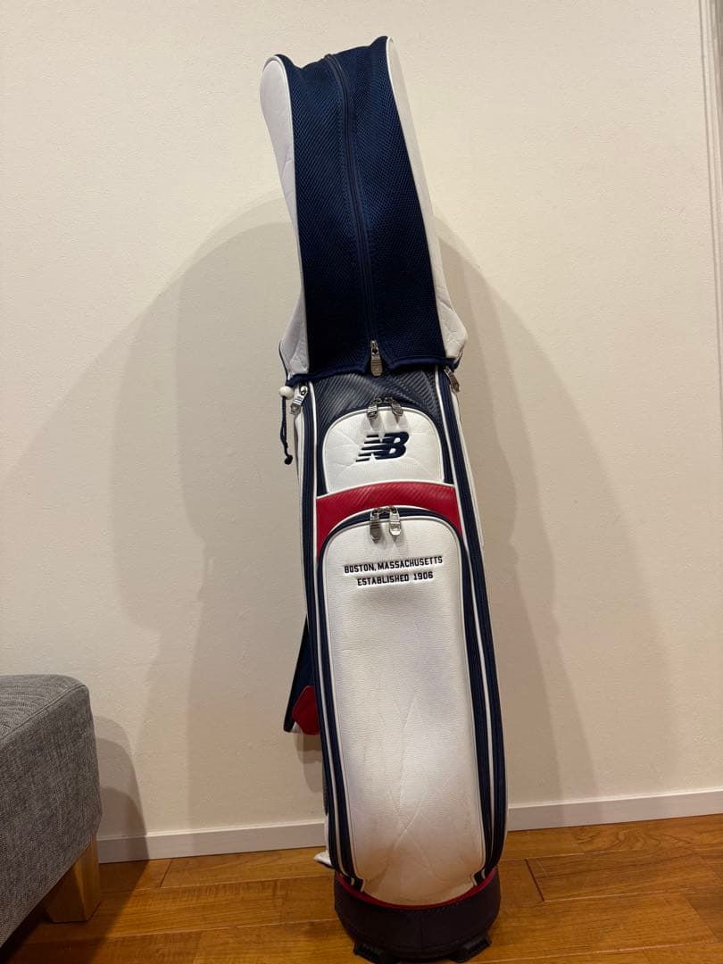 new balance キャディバッグ ホワイト/ネイビー/レッド
