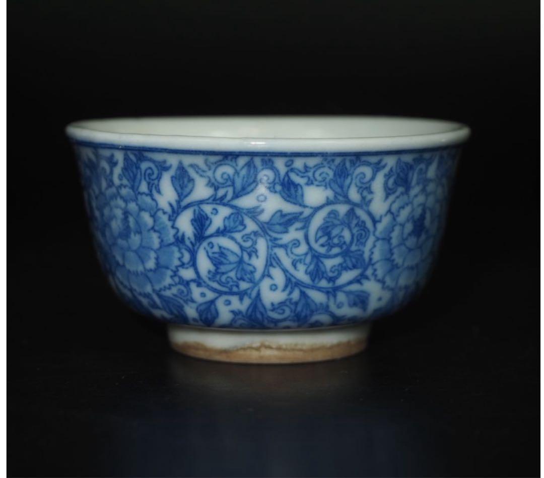 送料無料明治時代　印判　青華煎茶碗5客　検/楽山紫砂九谷備前萩焼常滑宝生伊万里