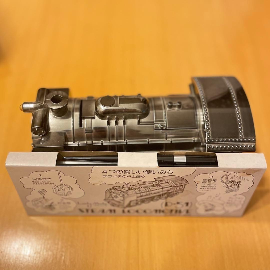 steam locomotiveオルゴール付 蒸気機関車D51型フィギュア レア