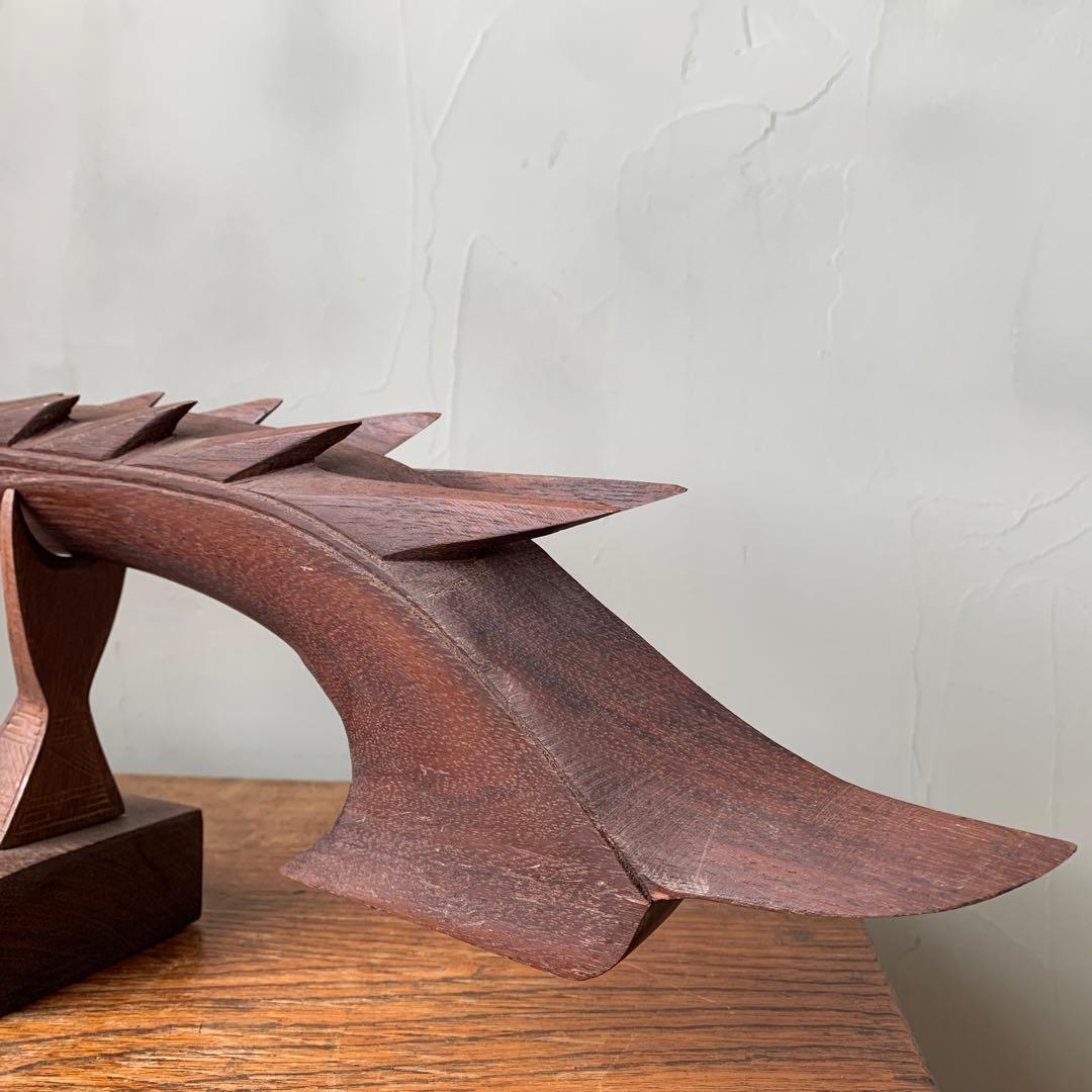 木製　木彫り　棍棒　サモア　刀掛け　土台つき　ニフォ・オティ　武器　コスプレ