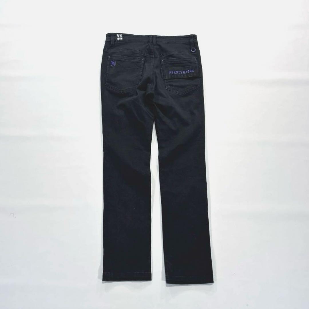 パーリーゲイツ　ロングパンツ　4/M ブラック　オールシーズン　バックロゴ