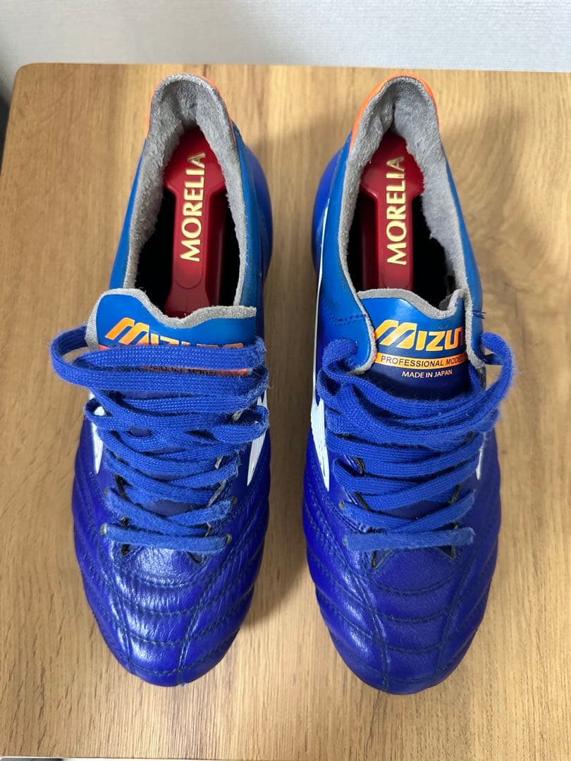 【美品】25.0cm ミズノ モレリア NEO2（ブルー×オレンジ）