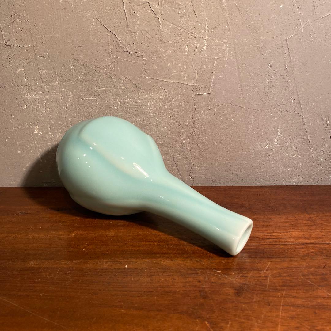 小笠原長春作 青磁花瓶 伊万里焼 鍋島 在銘 花入 共箱 骨董品 稀少