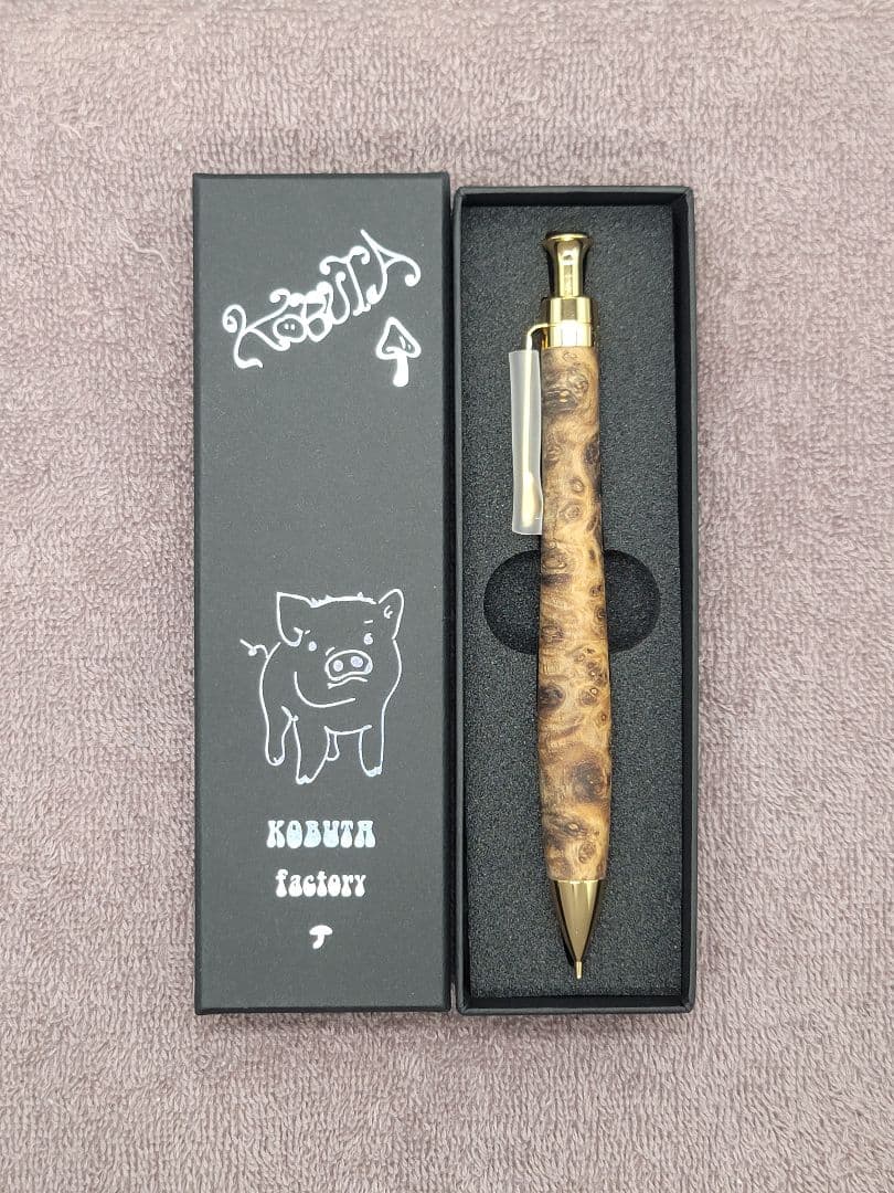 新品　こぶた工房　極上花梨瘤　青白グロテスク　シャープペンシル0.5ミリ