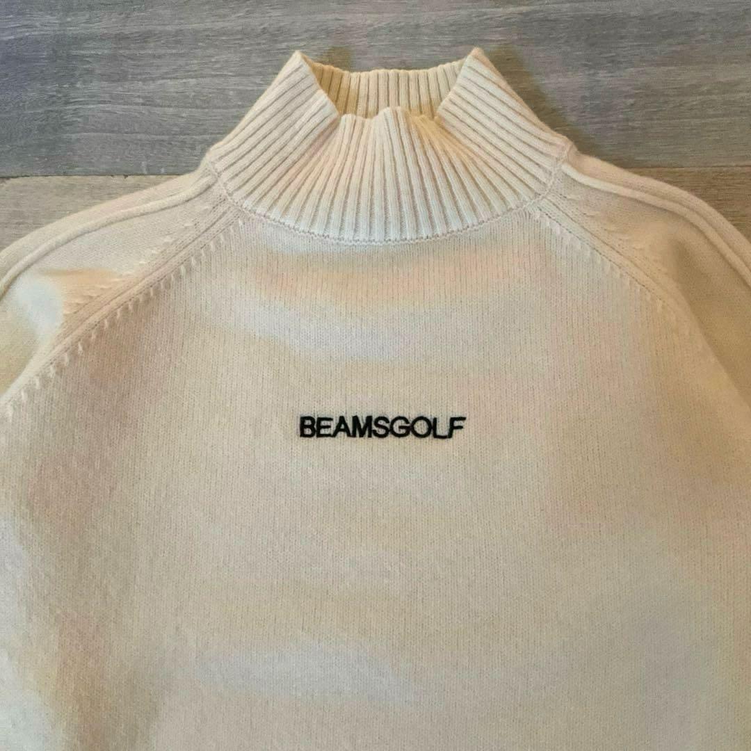 極美品BEAMSGOLF ハイネックセーター アイボリーL