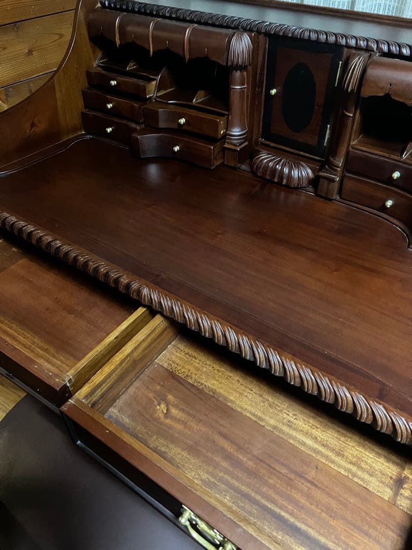 アンティークデスク プレート刻印有り逸品