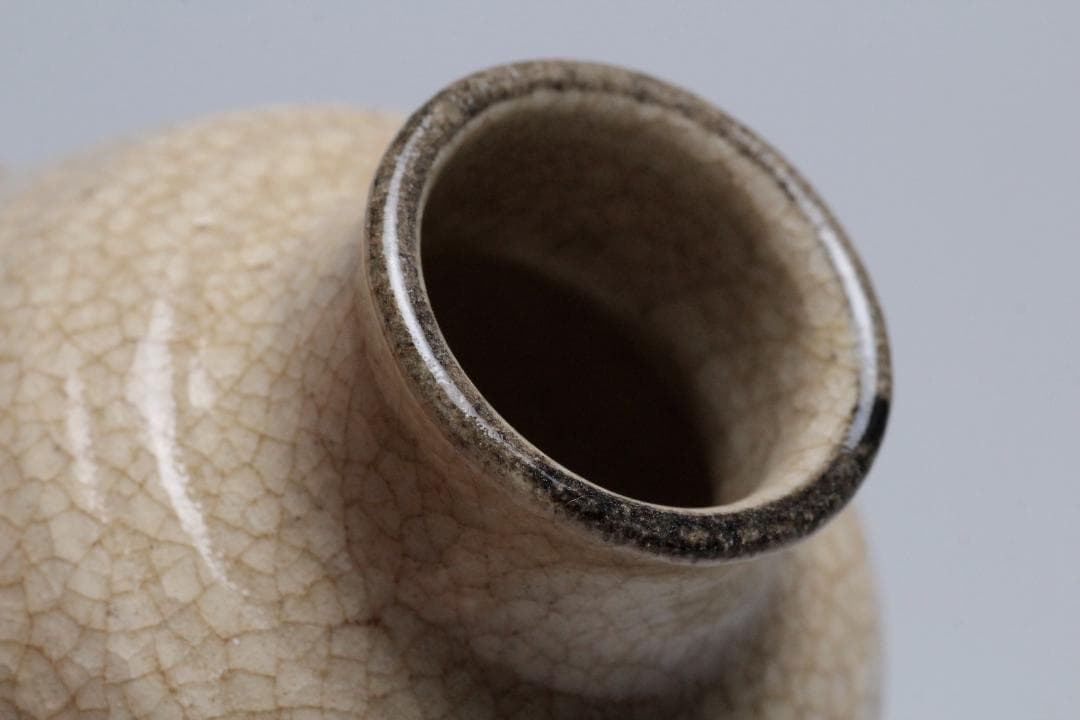 山口錠鉄　黄瀬戸　茶入　共箱　茶入れ　古美術品　骨董品　【正一古美術】