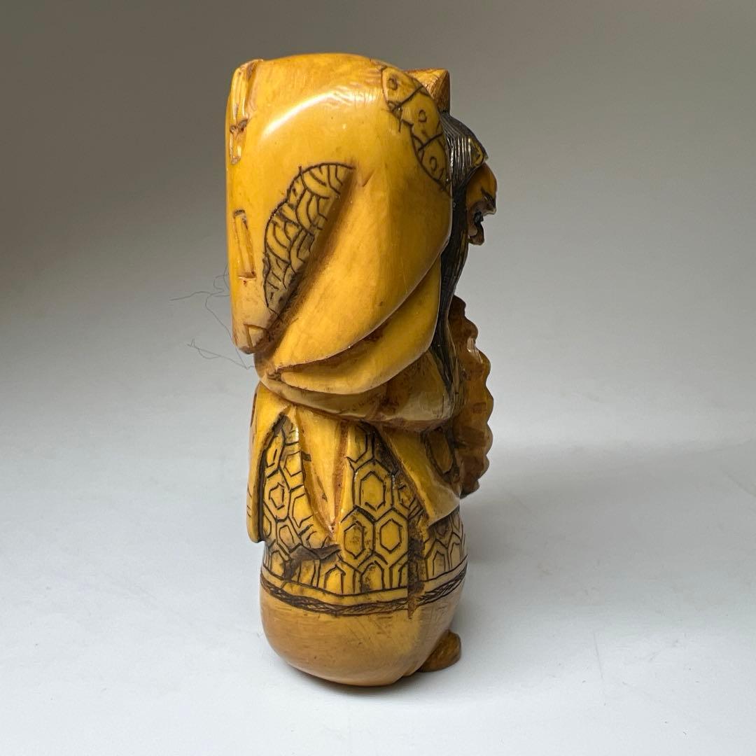 極上からくり人物根付　木箱付　41g 東Y8-0206☆2F