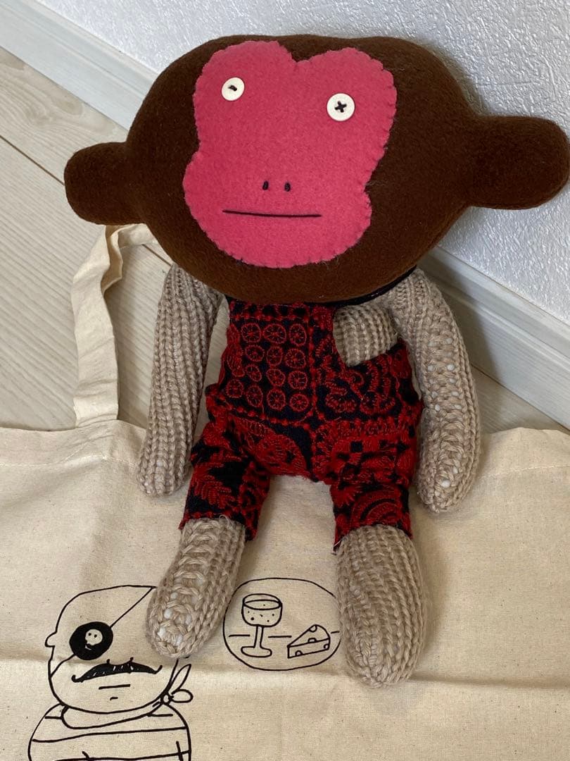 Miyu　ボビーダラス 超美品 お猿さん 手作り一点もの エコバッグ付